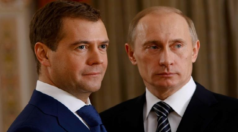 президент медведев и путин